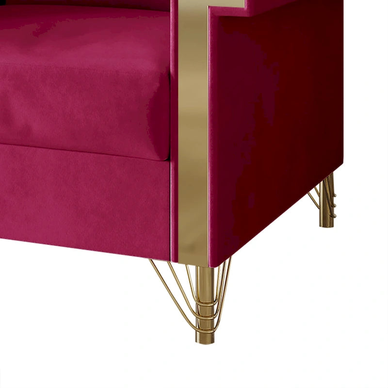 Luxurious Velvet Upholstered Arm Chair