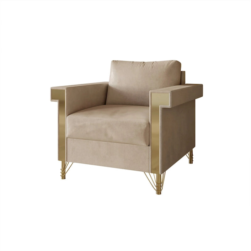 Luxurious Velvet Upholstered Arm Chair