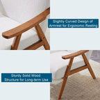 Mid-Century Retro Modern Upholstered Lounge Chair Fabric Accent Chair Sturdy Wooden Frame Armchair