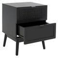 2-Drawer Rattan Nightstand