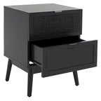 2-Drawer Rattan Nightstand