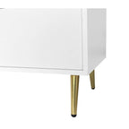 Seven-Drawer Large Chest of Drawers Cabinet with Golden Handles and Legs