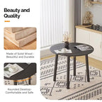 Extendable Round Solid Wood Dining Table (Only Table)