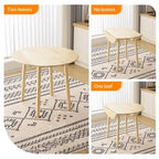 Extendable Round Solid Wood Dining Table (Only Table)