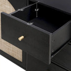 2 Doors and 3 Drawers Wood Pantry Organizer with Adjustable Laminates, Storage Cabinet for Living Room, Kitchen