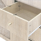 2 Doors and 3 Drawers Wood Pantry Organizer with Adjustable Laminates, Storage Cabinet for Living Room, Kitchen