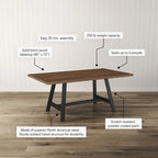 40 x 72 Solid Wood Dining Table