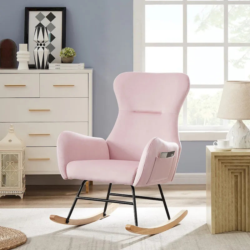 Fabric Rocking Chair for Living Room
