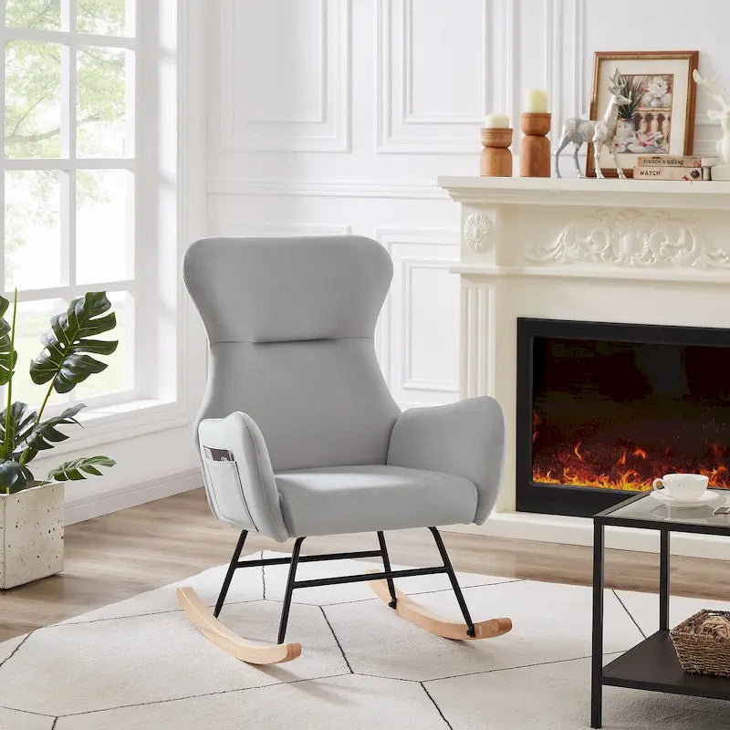 Fabric Rocking Chair for Living Room