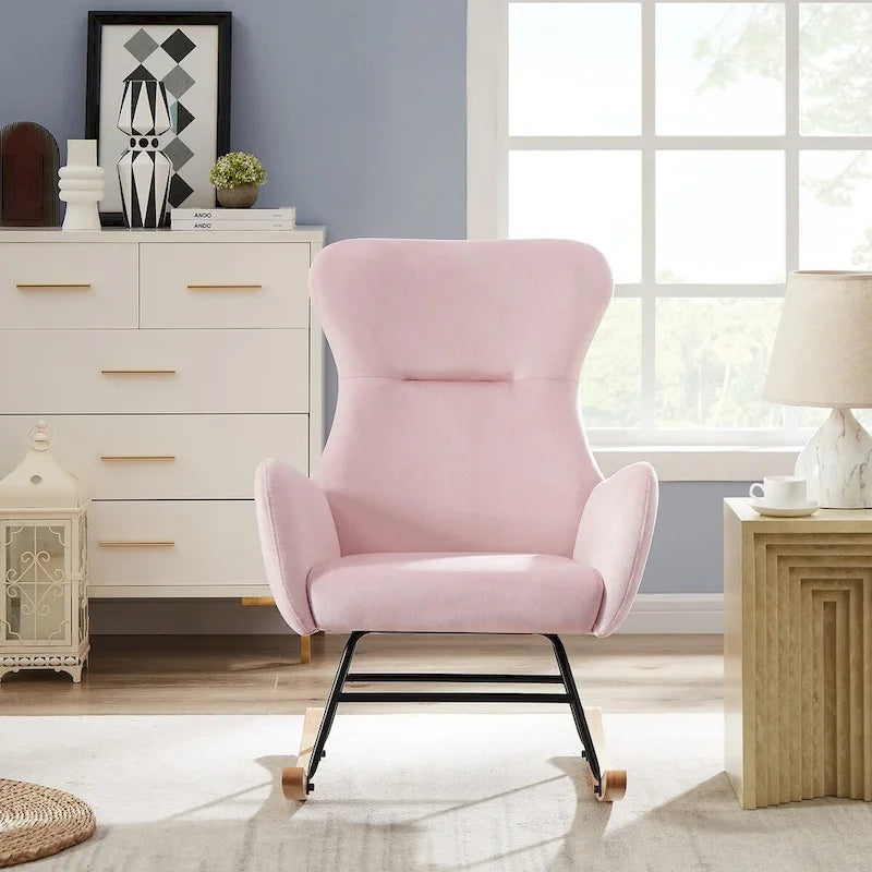 Fabric Rocking Chair for Living Room