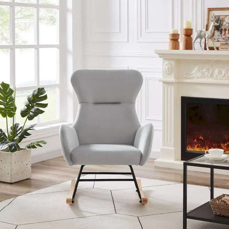 Fabric Rocking Chair for Living Room