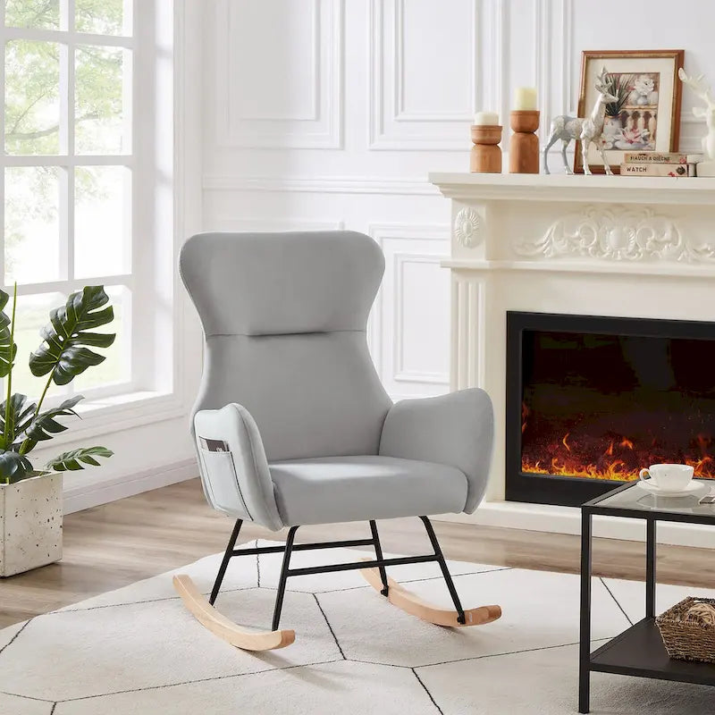 Fabric Rocking Chair for Living Room