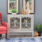 Wood 2-Door Adjustable Accent Cabinet