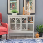 Wood 2-Door Adjustable Accent Cabinet