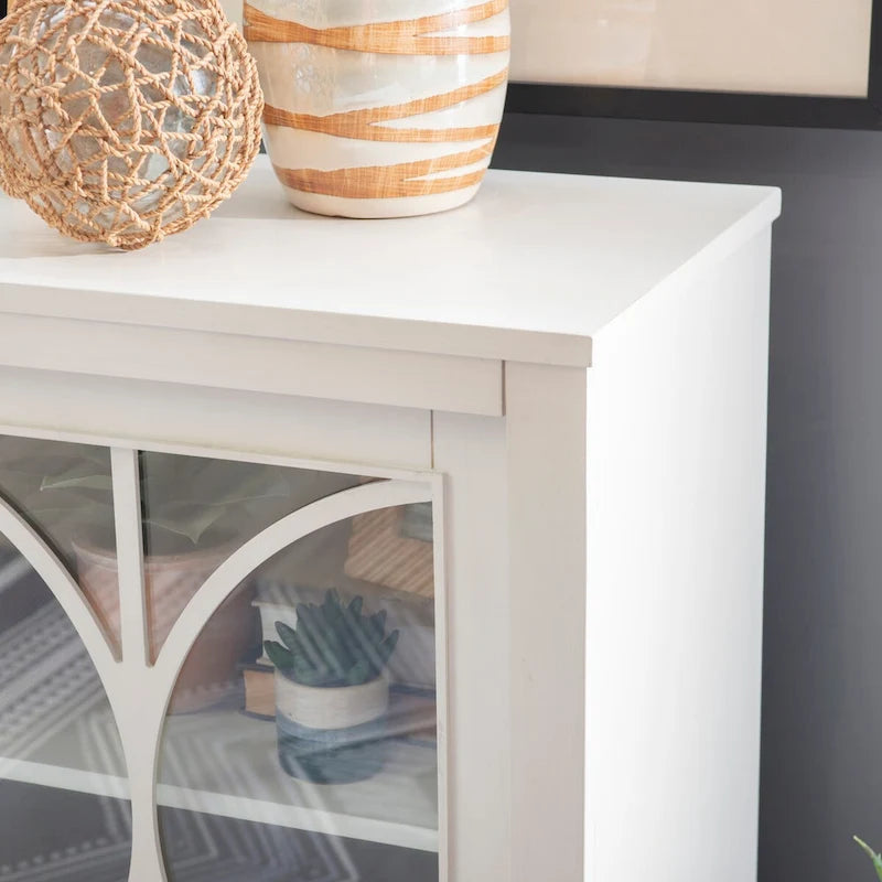 Wood 2-Door Adjustable Accent Cabinet