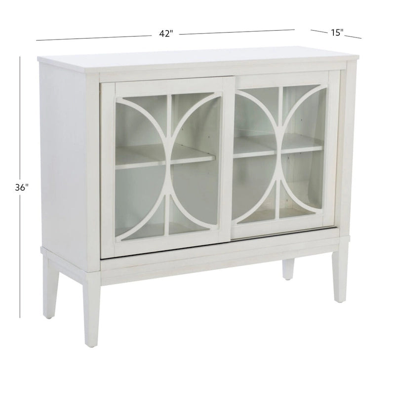 Wood 2-Door Adjustable Accent Cabinet