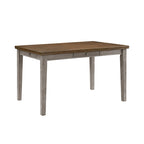 36 Inch Counter Height Table, 6 Seater, 4 Drawers, Cherry Brown, Gray
