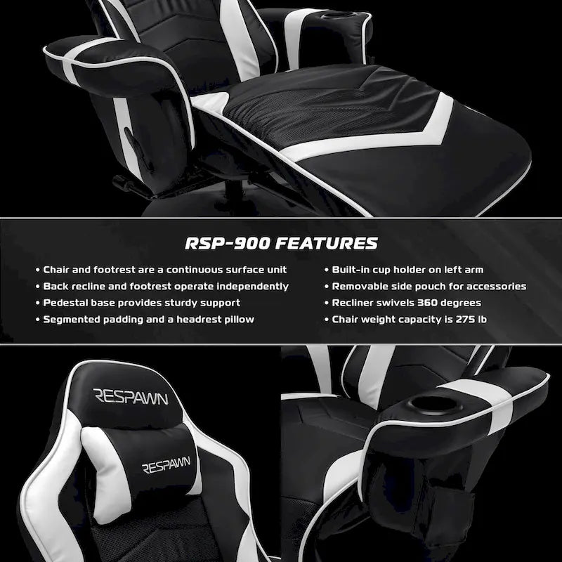 Gaming Recliner - Reclining Gaming Chair with Footrest, Gaming Chair Recliner