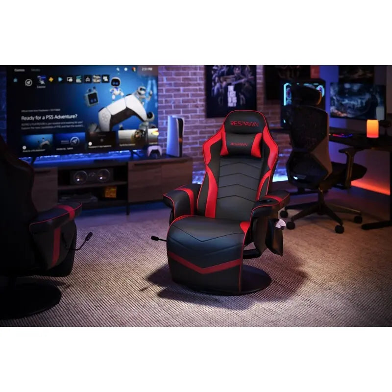 Gaming Recliner - Reclining Gaming Chair with Footrest, Gaming Chair Recliner
