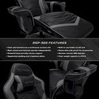 Gaming Recliner - Reclining Gaming Chair with Footrest, Gaming Chair Recliner
