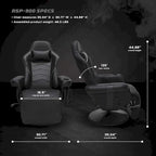 Gaming Recliner - Reclining Gaming Chair with Footrest, Gaming Chair Recliner