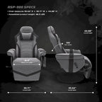 Gaming Recliner - Reclining Gaming Chair with Footrest, Gaming Chair Recliner