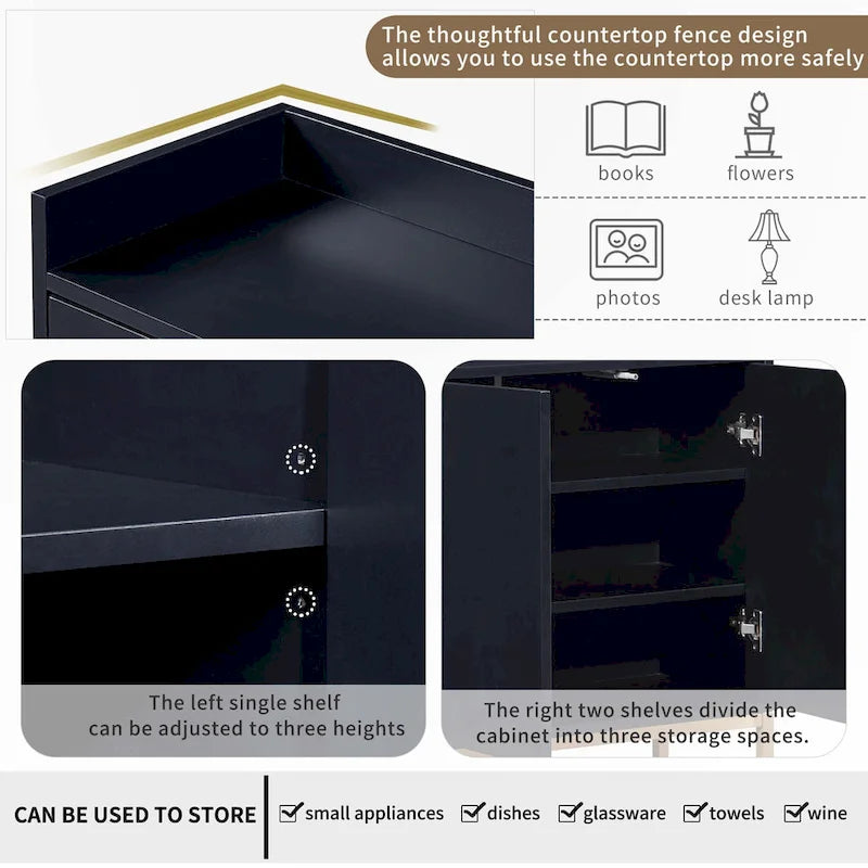 Modern Sideboard Elegant Buffet Cabinet with Large Storage