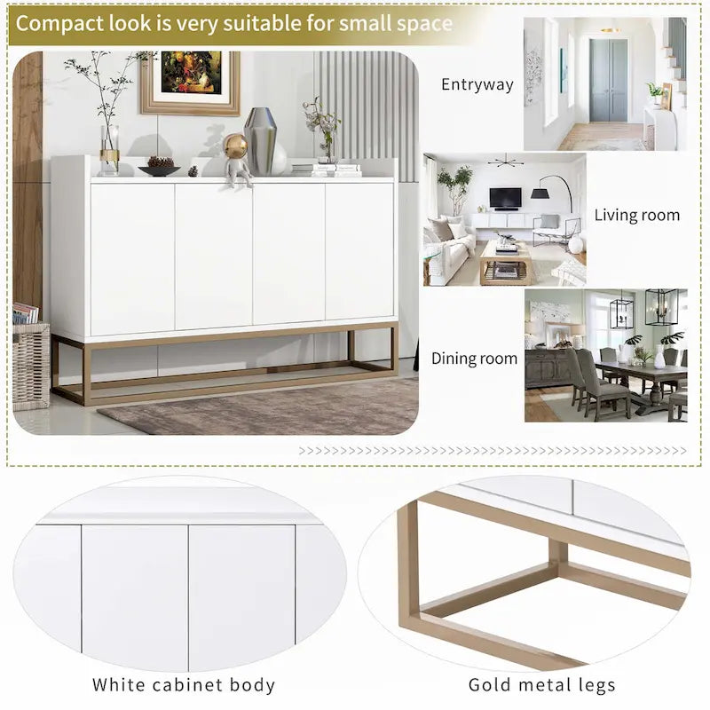 Modern Sideboard Elegant Buffet Cabinet with Large Storage